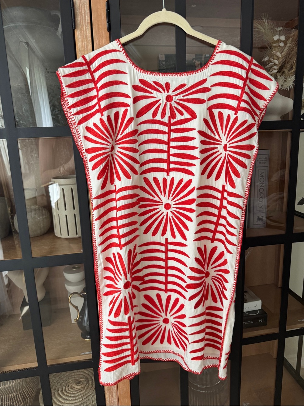 J. Marie the Ava dress embroidered tunic mini cap short sleeve rickrack